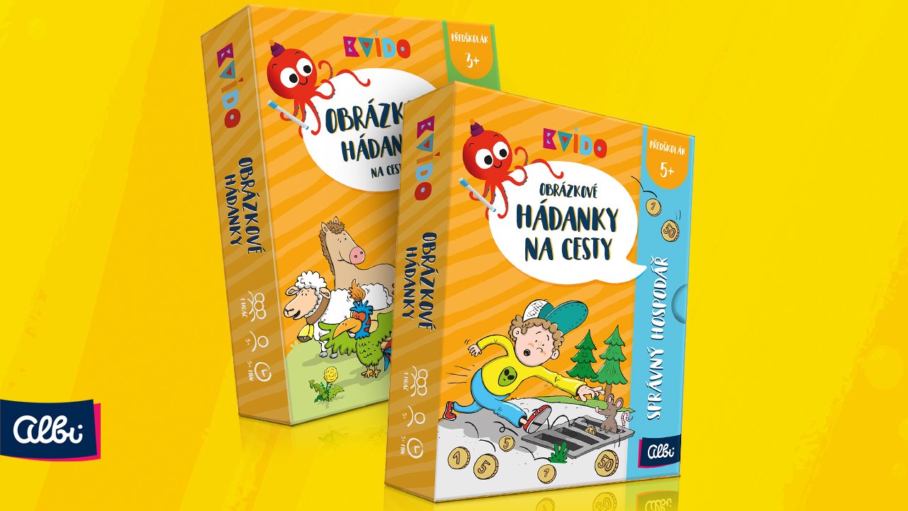 Obrázkové hádanky na cesty - Kvído